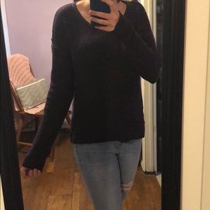 Woven Long Sleeve Sweater